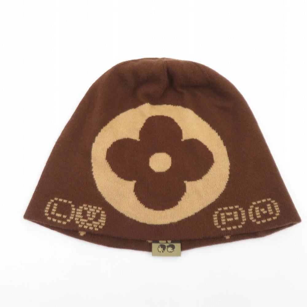 LOUIS VUITTON Beanie LV Fit Monogram Knit Cap Brown